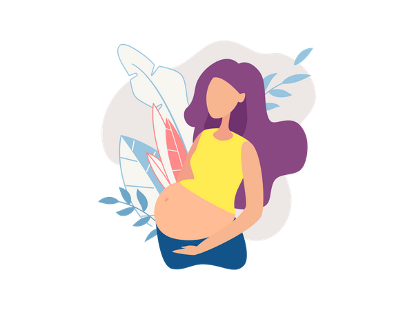Pregnant lady  Illustration