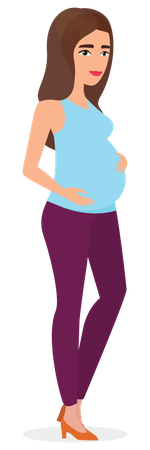 Pregnant Lady  Illustration