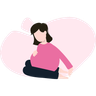 pregnant woman exercise illustration svg