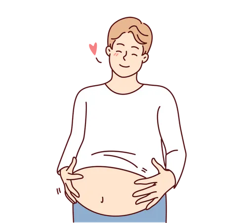 Pregnant male  Illustration