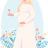 pregnant muslim woman illustration svg