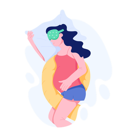 Pregnant Sleep compulsory for good health  Illustration