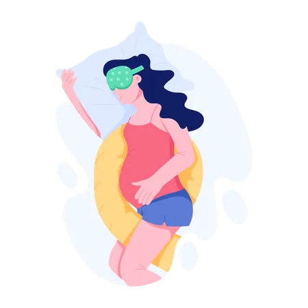 Pregnant Sleep compulsory for good health  Illustration