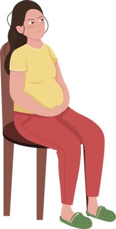 Pregnant woman Illustration