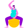 pregnancy exercise illustration free download