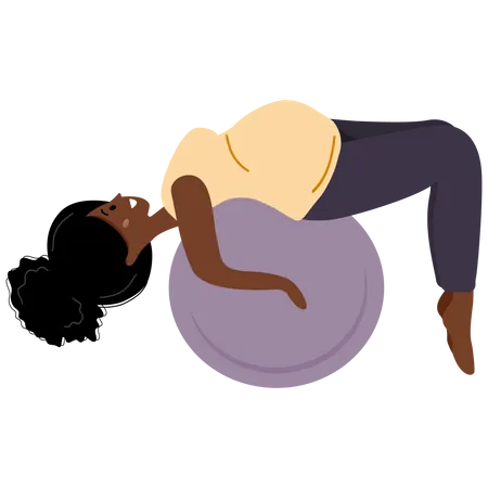 Pregnant woman doing exercise  Illustration