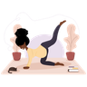 illustration pregnancy woman exercise