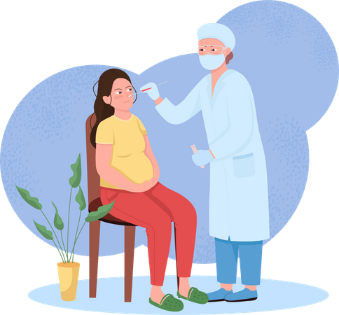 Pregnant woman health checkup  Illustration