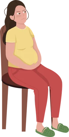 Pregnant woman  Illustration