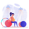 illustrations for physical body exercise