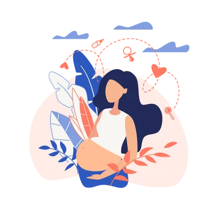 Pregnant women Illustration