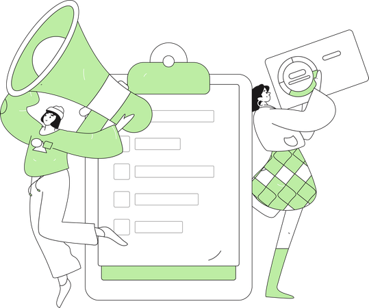 Preguntas de la encuesta para clientes  Illustration