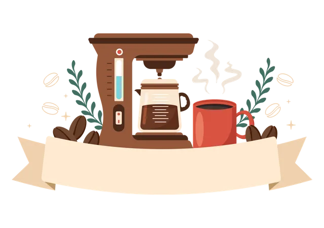 Premium coffee machine Illustration