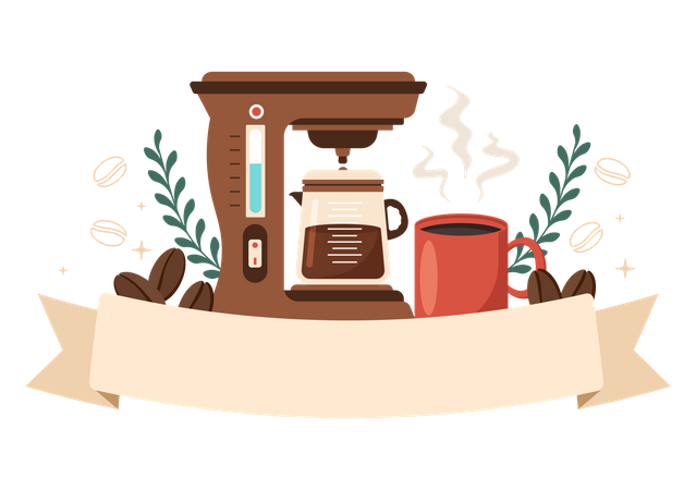 Premium coffee machine  Illustration