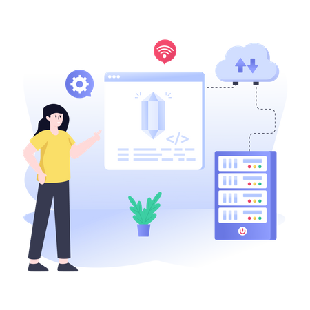 Premium Hosting  Illustration