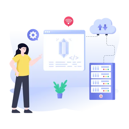 Premium Hosting  Illustration