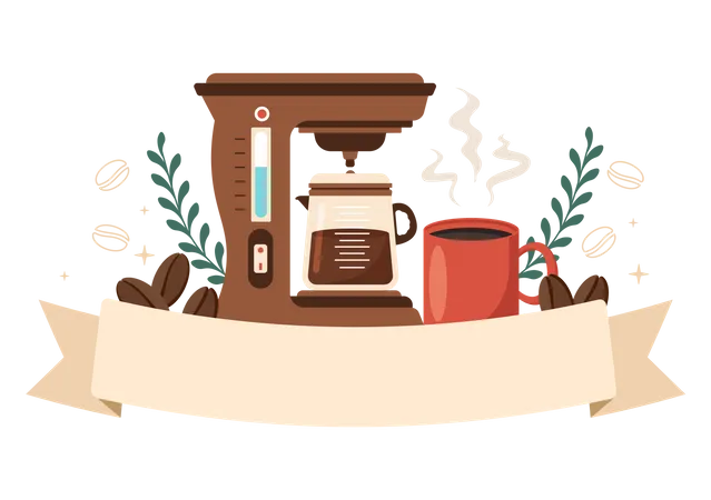 Premium-Kaffeemaschine  Illustration