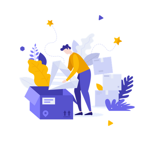 Premium quality product delivery  Illustration