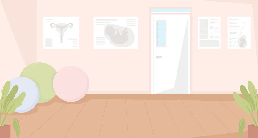 Prenatal fitness studio  Illustration
