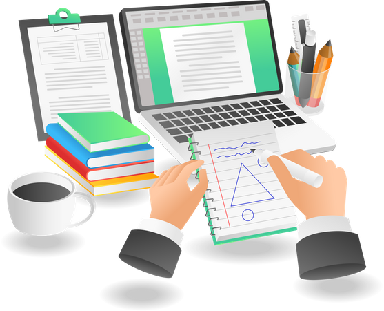 Prendre des notes sur Internet  Illustration