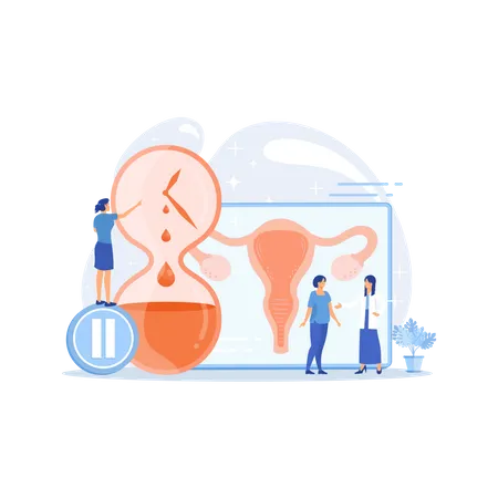 Problème de santé personnel féminin  Illustration