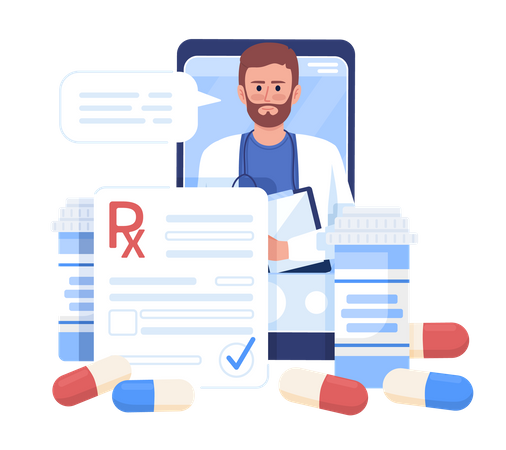 Prescrição on-line  Ilustração