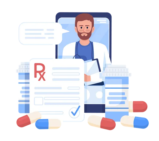 Prescrição on-line  Ilustração