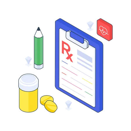 Prescription médicale  Illustration