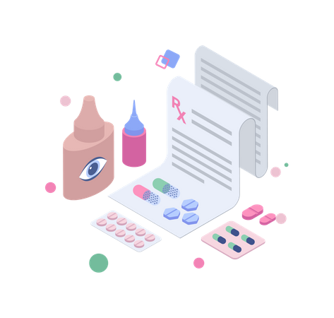 Prescription oculaire  Illustration