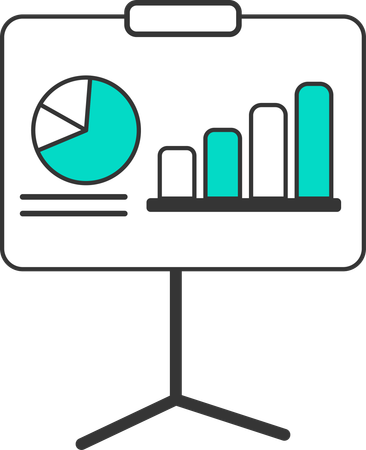 Presentación de datos empresariales  Ilustración