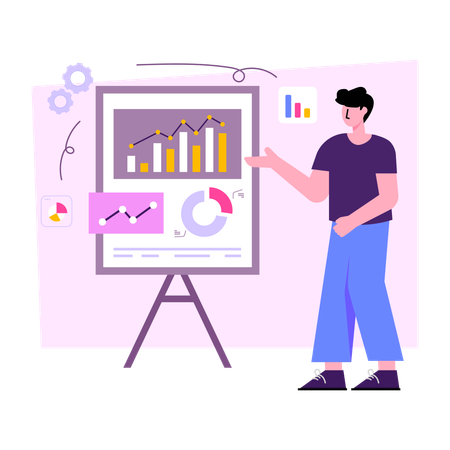 Presentación de negocios  Ilustración