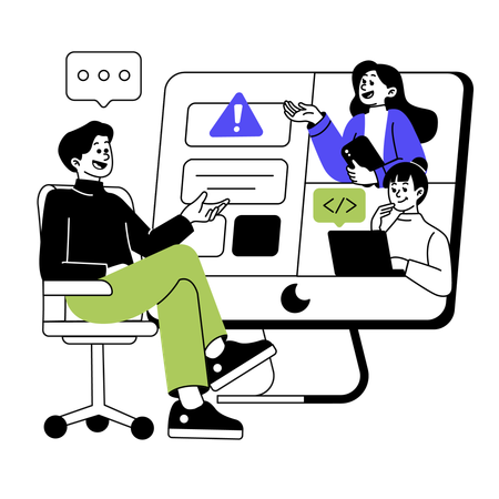 Presentar código al equipo de desarrolladores  Ilustración