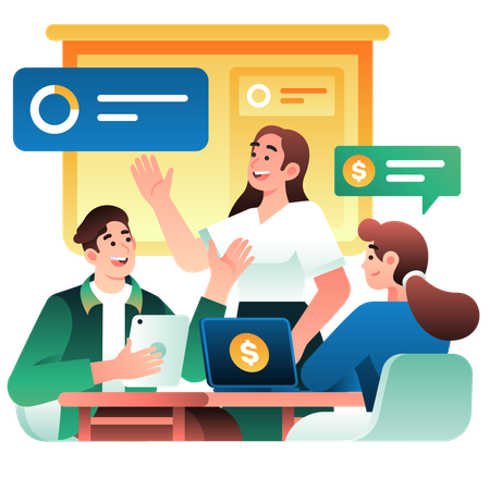 Presentar el proyecto al equipo.  Ilustración