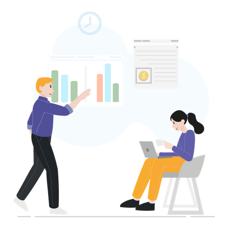 Présentation d'une analyse commerciale  Illustration