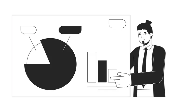 Presentation business man  Illustration