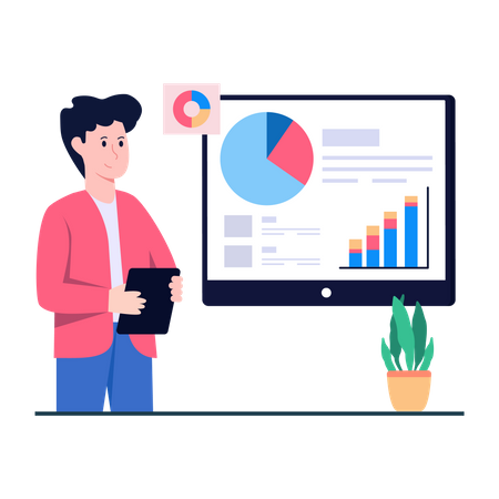 Présentation d'une analyse commerciale  Illustration