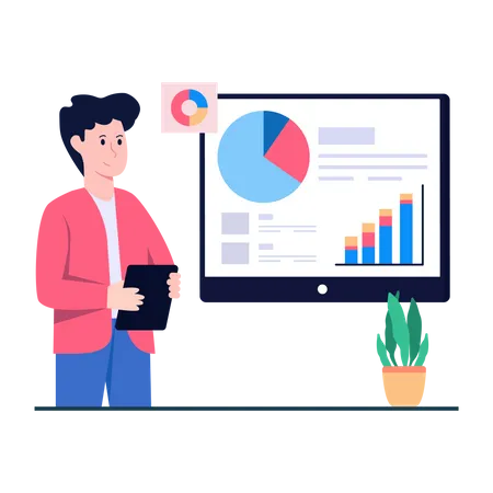 Présentation d'une analyse commerciale  Illustration