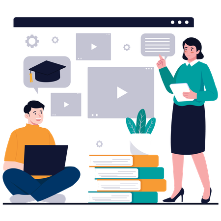 Présentation de cours en ligne  Illustration