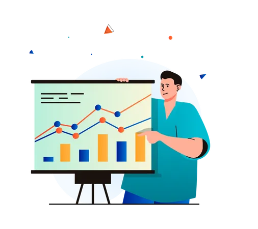 Présentation de la croissance de l'entreprise  Illustration