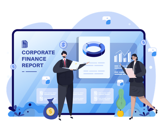 Présentation du rapport d'entreprise  Illustration