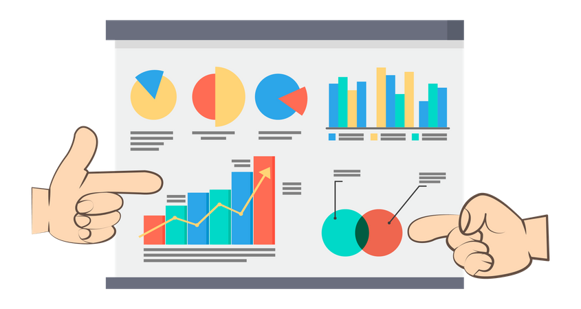Presentation on business analytical data Illustration