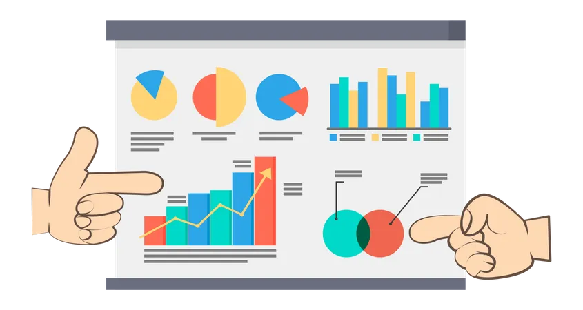 Presentation on business analytical data Illustration
