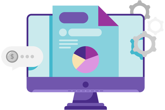 Presentation using a pie chart  Illustration