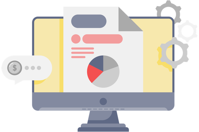 Presentation using a pie chart  Illustration