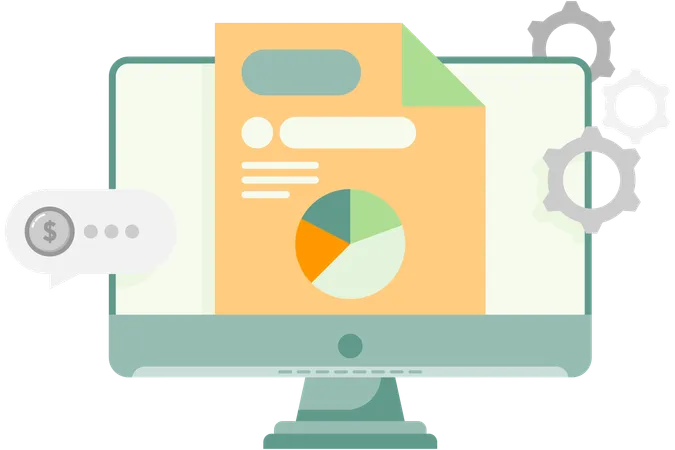 Presentation using a pie chart  Illustration