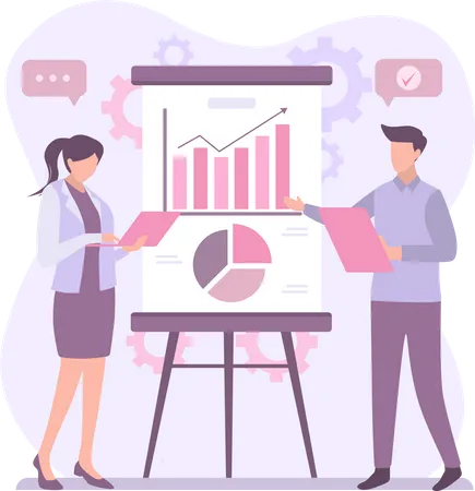 Presenting Business analysis Illustration