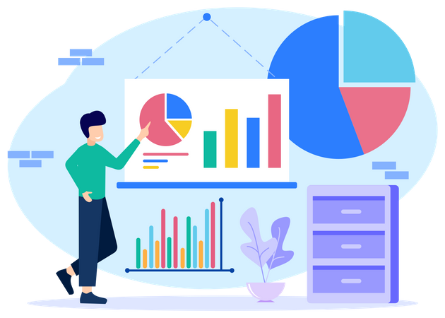 Presenting Chart  Illustration