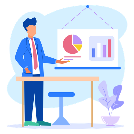 Presenting Chart  Illustration