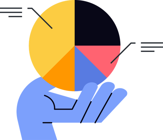 Presenting data analysis graph  Illustration