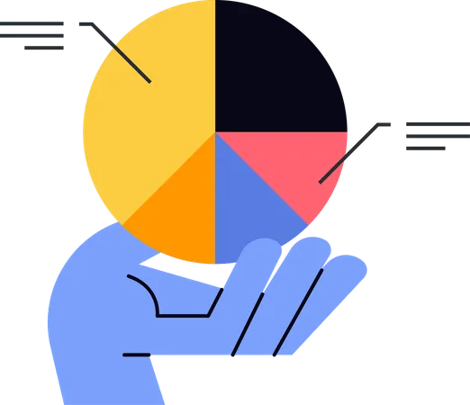 Presenting data analysis graph  Illustration